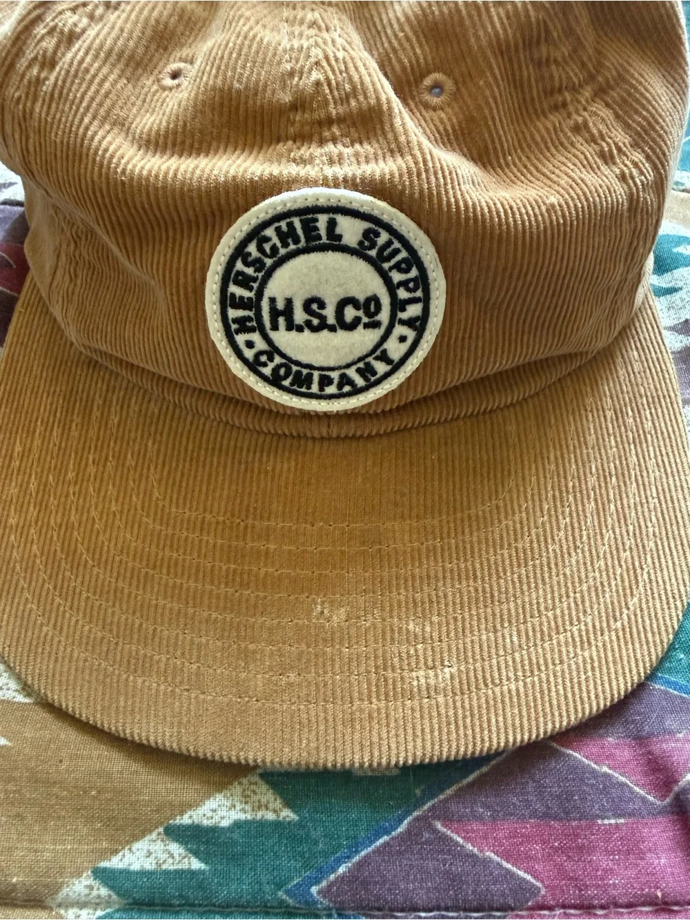 Rare Herschel Supply Company Brown Corduroy Hat 🧢